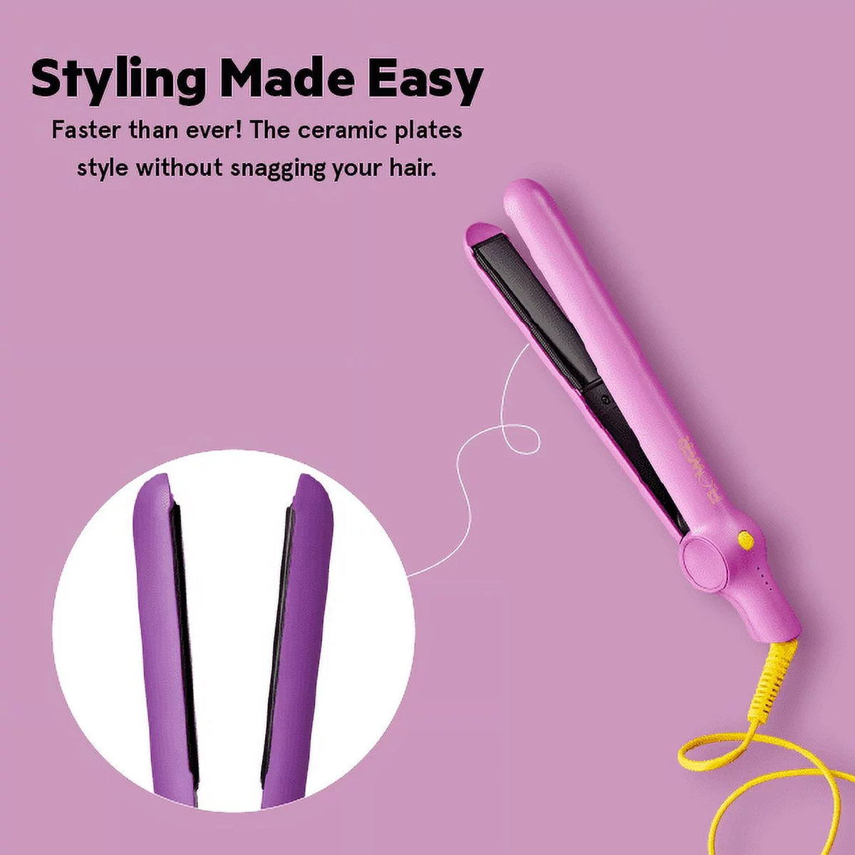 1" Ceramic Tourmaline Flat Iron Hair Straightener G4468