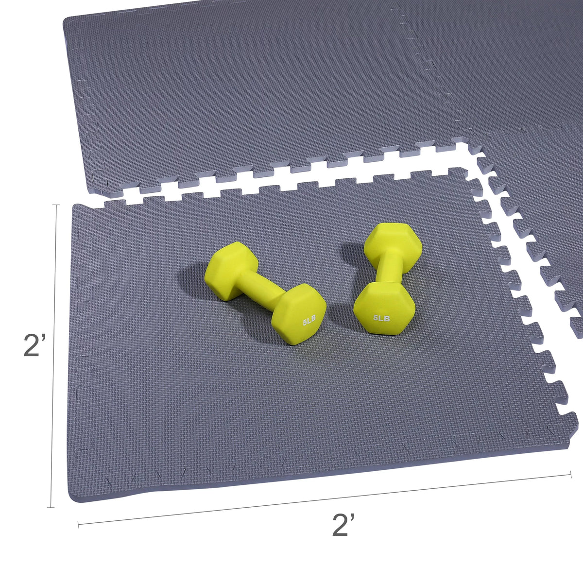 1/2 In. Extra Thick EVA Foam Interlocking Exercise Mat, 24 Square Feet I78202