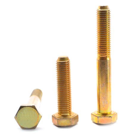 1/2 inch-13 x 4 3/4 inch Grade 8 Hex Cap Screw Alloy Steel Yellow Zinc Plated T946556