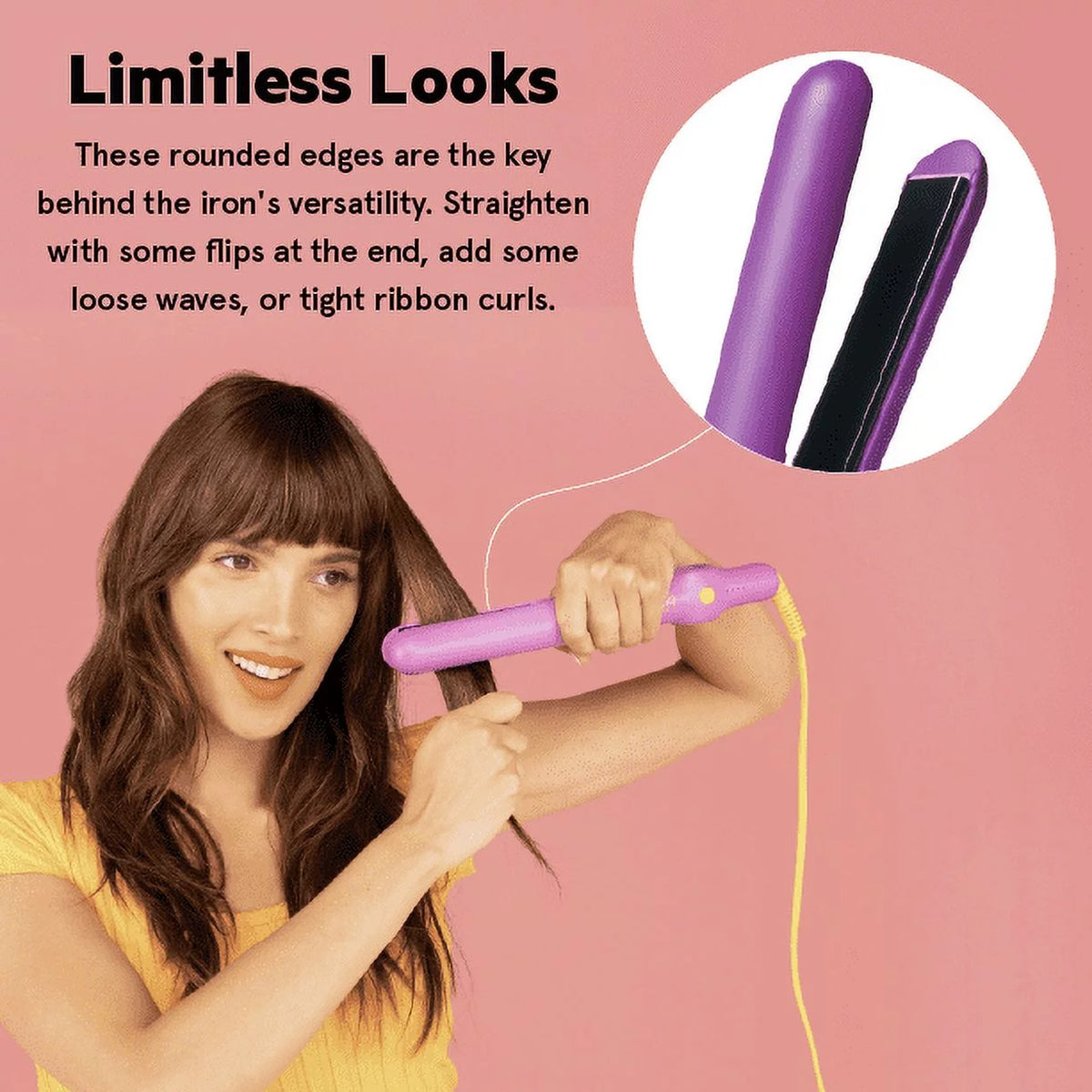 1" Ceramic Tourmaline Flat Iron Hair Straightener G4468