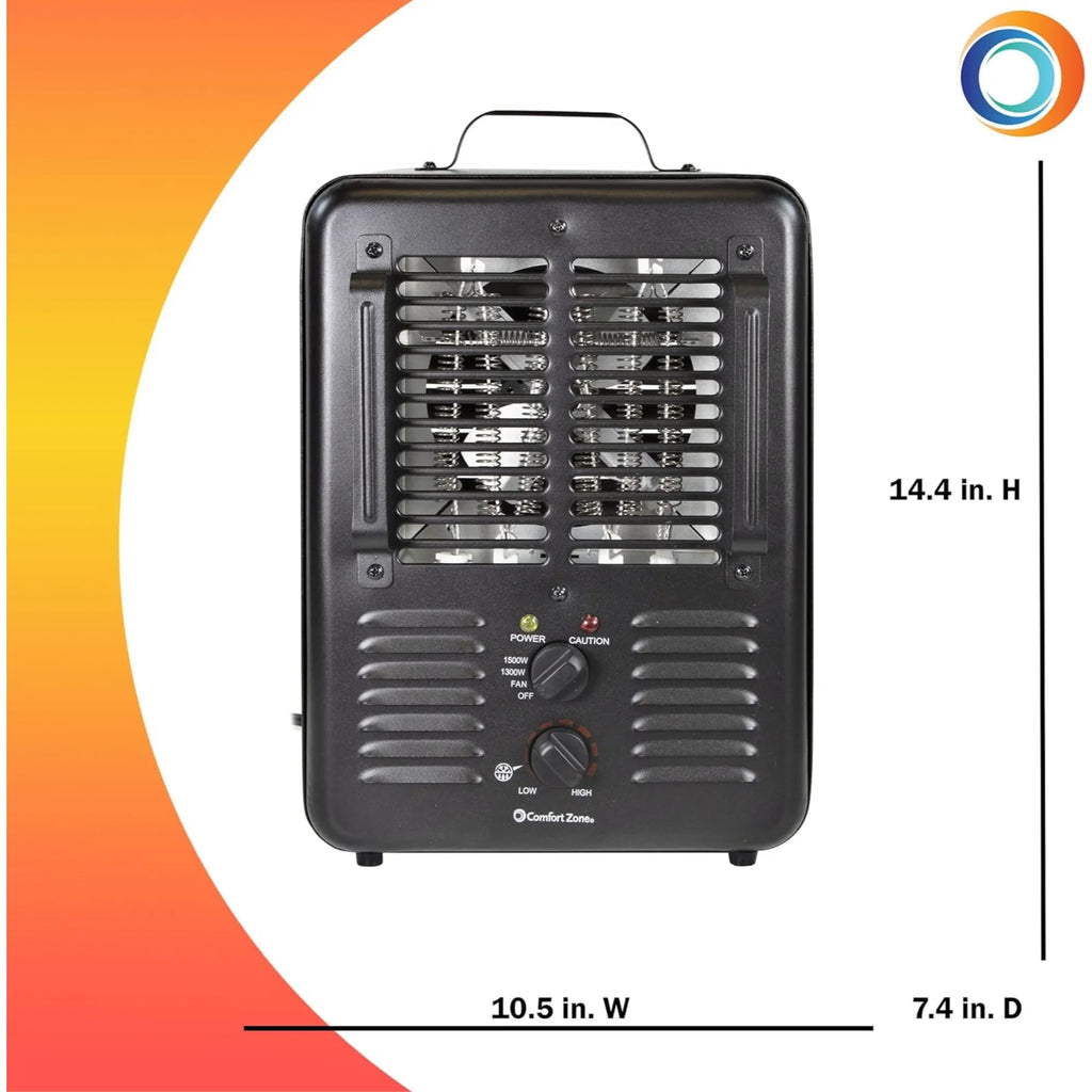 1,500-Watt Black Electric Utility Heater N200333