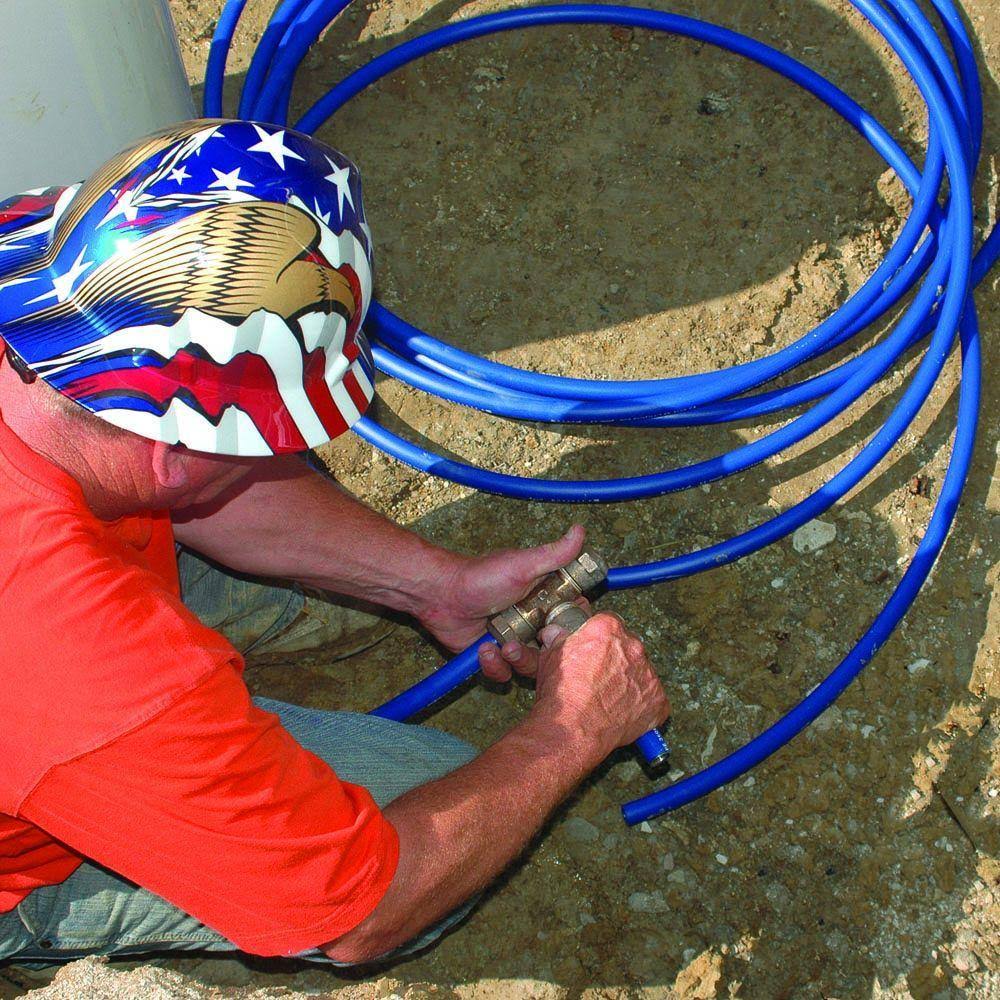 1-1/4 in. x 200 ft. Blue Poly Pipe U6169